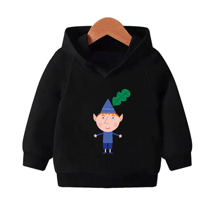 Ben and Holly Kingdom Cartoon Cute Sweatshirts Autumn Pullover Hoodies