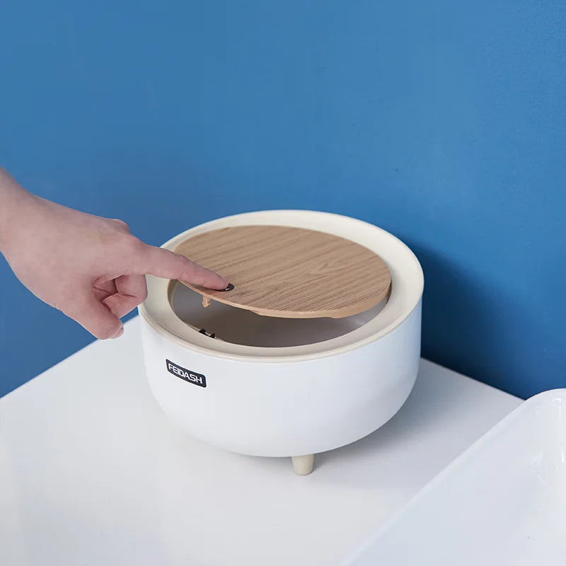 Japanese-style Mini Desktop Trash Can Simple Press