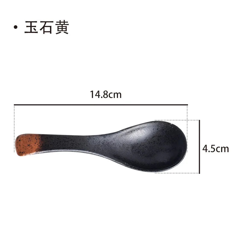 Ceramic Japanese Retro Bone Spoon