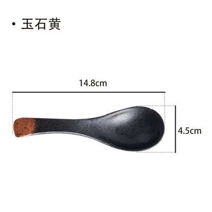 Ceramic Japanese Retro Bone Spoon
