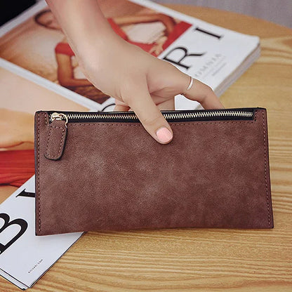 Wallet Long Money Coin Purse Leather Thin Card Holder Wallets