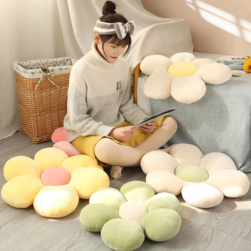 35/45cm Stuffed Six Petal Flower Cushion Seat Pillow