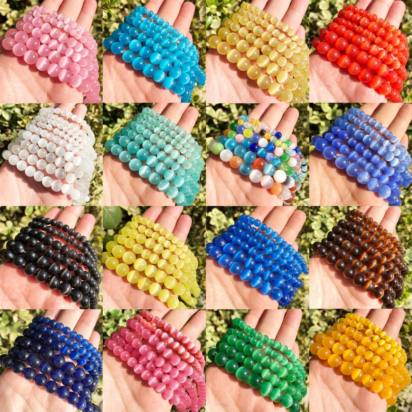 Cat Eye Beads Moon Stone DIY Bracelet