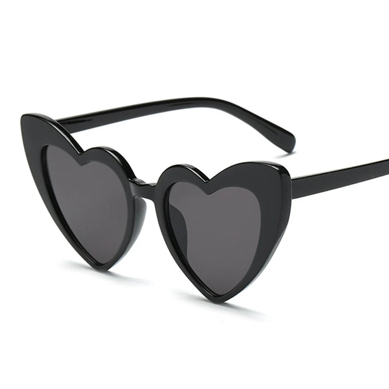 Love Heart Cat Eye Vintage Red Heart Shape Sun Glasses