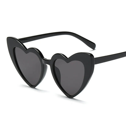 Love Heart Cat Eye Vintage Red Heart Shape Sun Glasses