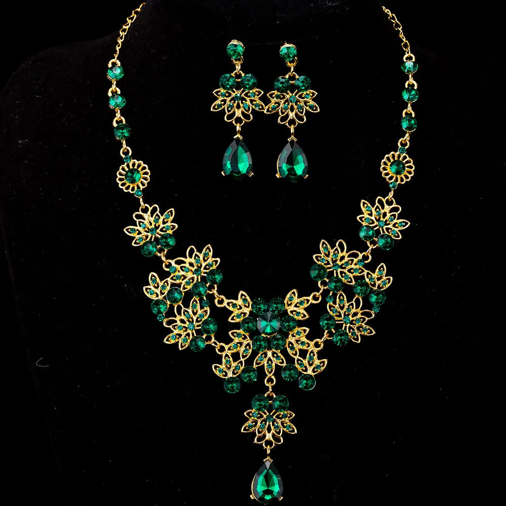 Multiple Colors Water Drop Crystal Rhinestone Sets