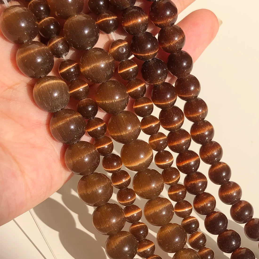 Cat Eye Opal Beads Natural Stone DIY Bracelets