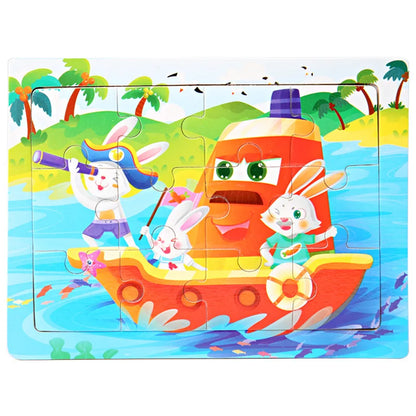 15*11cm 3D Puzzle Cartoon Animals Wood Puzzle Kids