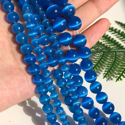 Cat Eye Opal Beads Natural Stone DIY Bracelets