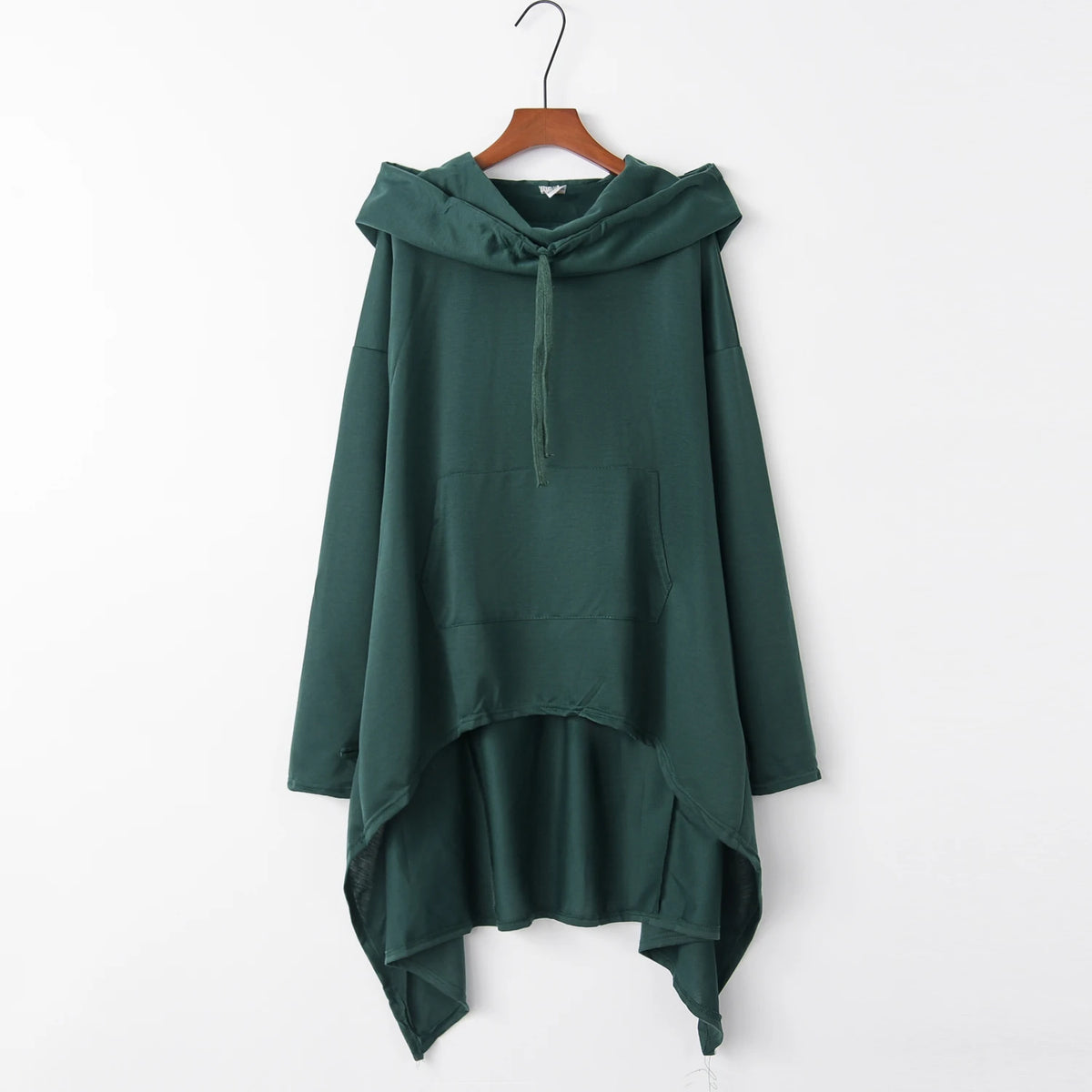 New European and N Pure Color Long Hoodie