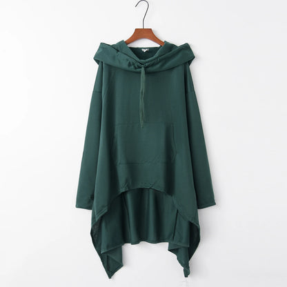 New European and N Pure Color Long Hoodie