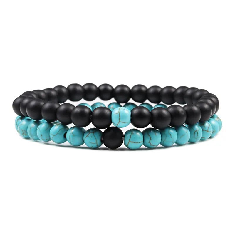 DANA Set Lava Stone Tiger Bracelets