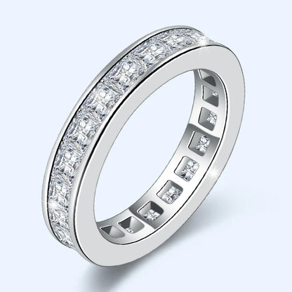 100% Real Natural Moissanite Ring 925 Jewelry 18K Gold Ring