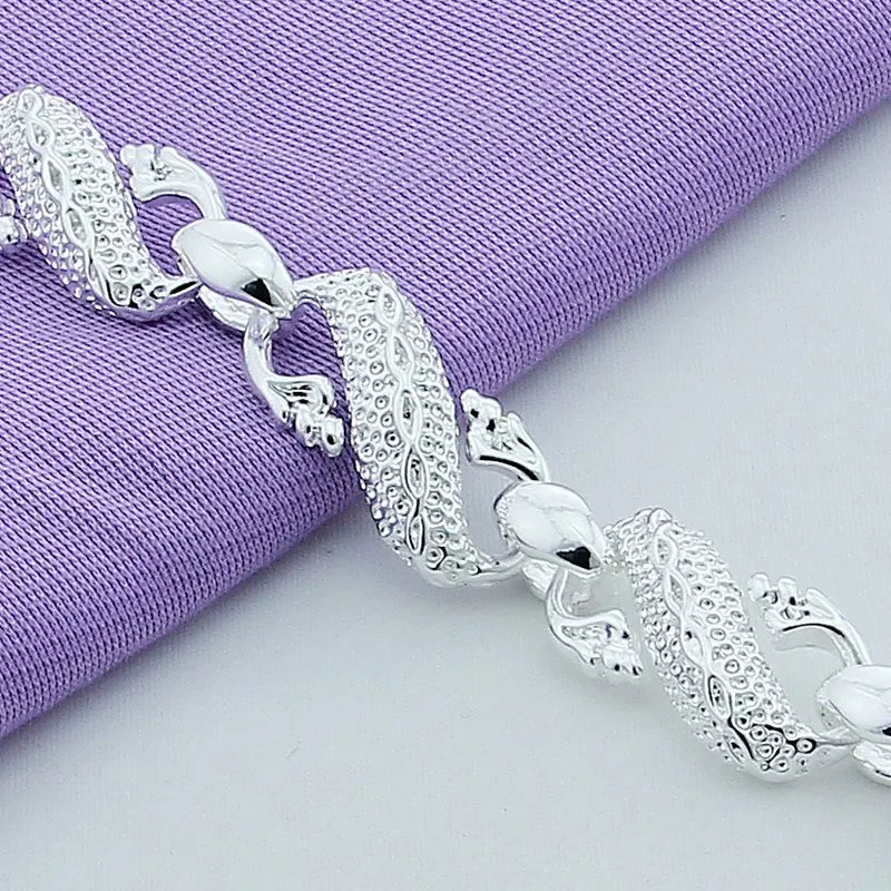 DANA 925 Sterling Silver Dragon Cuff Bracelet