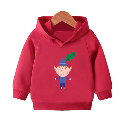 Ben and Holly Kingdom Cartoon Cute Sweatshirts Autumn Pullover Hoodies