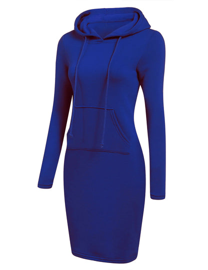 Hooded Sweatshirts Slim Long Sleeve Dress