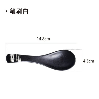 Ceramic Japanese Retro Bone Spoon