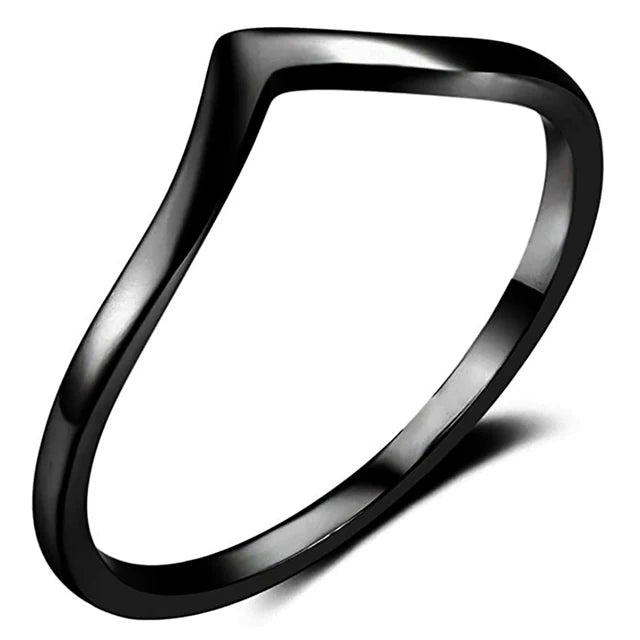 Beads Water Ripple Beaded Stainless Steel Mini Rings