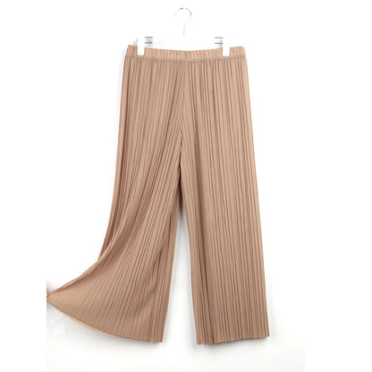 Waist High Pleated Wide Leg  Chiffon Loose Pants