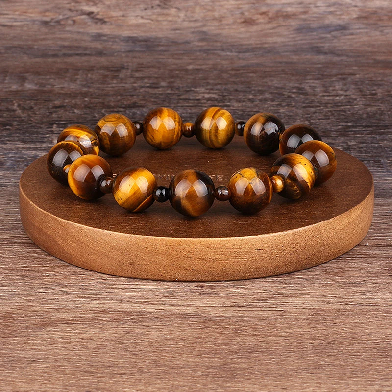 Natural Faceted Tiger Eyes Stone Reiki Bracelets