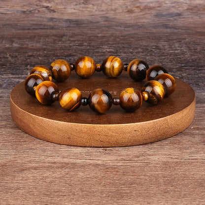 Natural Faceted Tiger Eyes Stone Reiki Bracelets