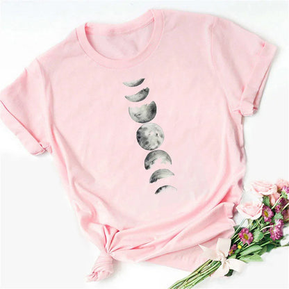 Moon Print T-shirts