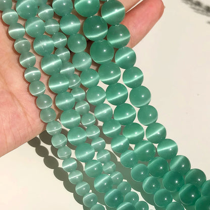 Cat Eye Opal Beads Natural Stone DIY Bracelets