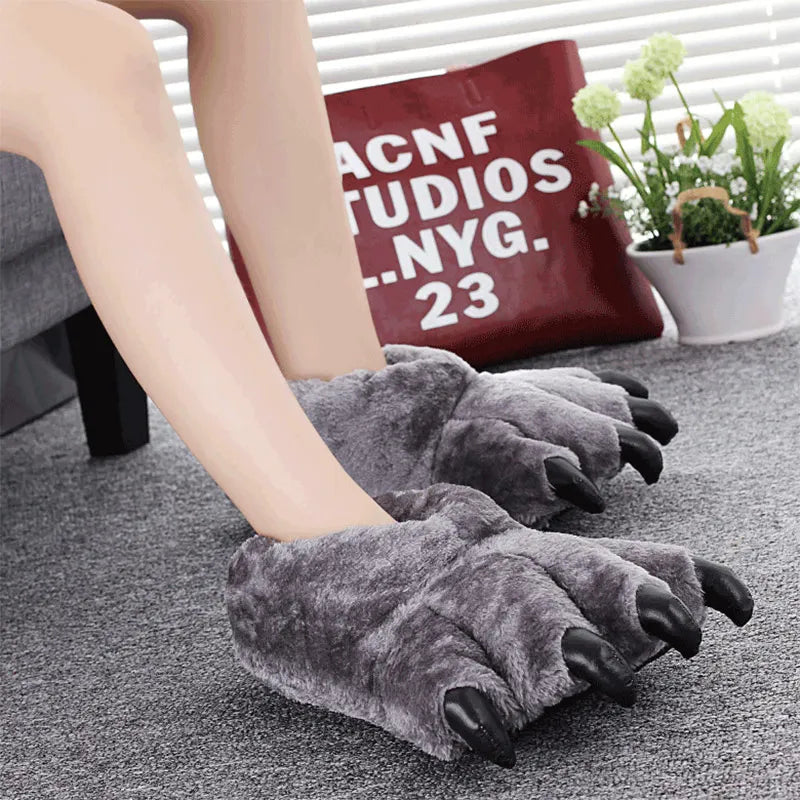 Paw Designer Funny Animal Claw Home Furry Warm Slippers