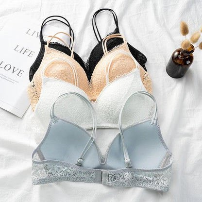 Sexy Lace Floral Wireless Bra F
