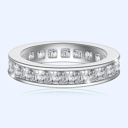 100% Real Natural Moissanite Ring 925 Jewelry 18K Gold Ring