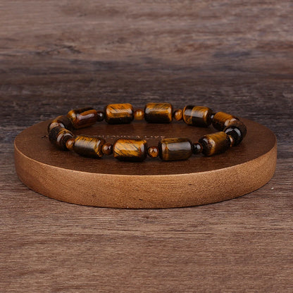Natural Faceted Tiger Eyes Stone Reiki Bracelets