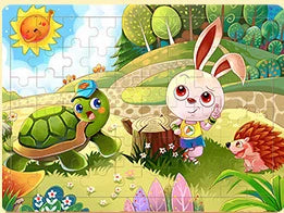 60Pcs Cartoon Wooden Puzzle Children Animal Vehicle Toys