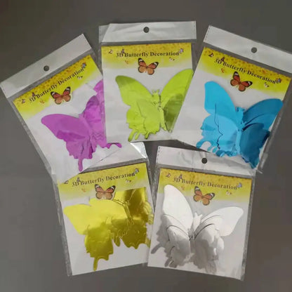 12pcs 3D Butterfly Mirror Wall Crystal Sticker