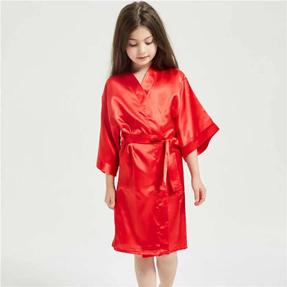 3-13 Years Satin Silk Bath Robes