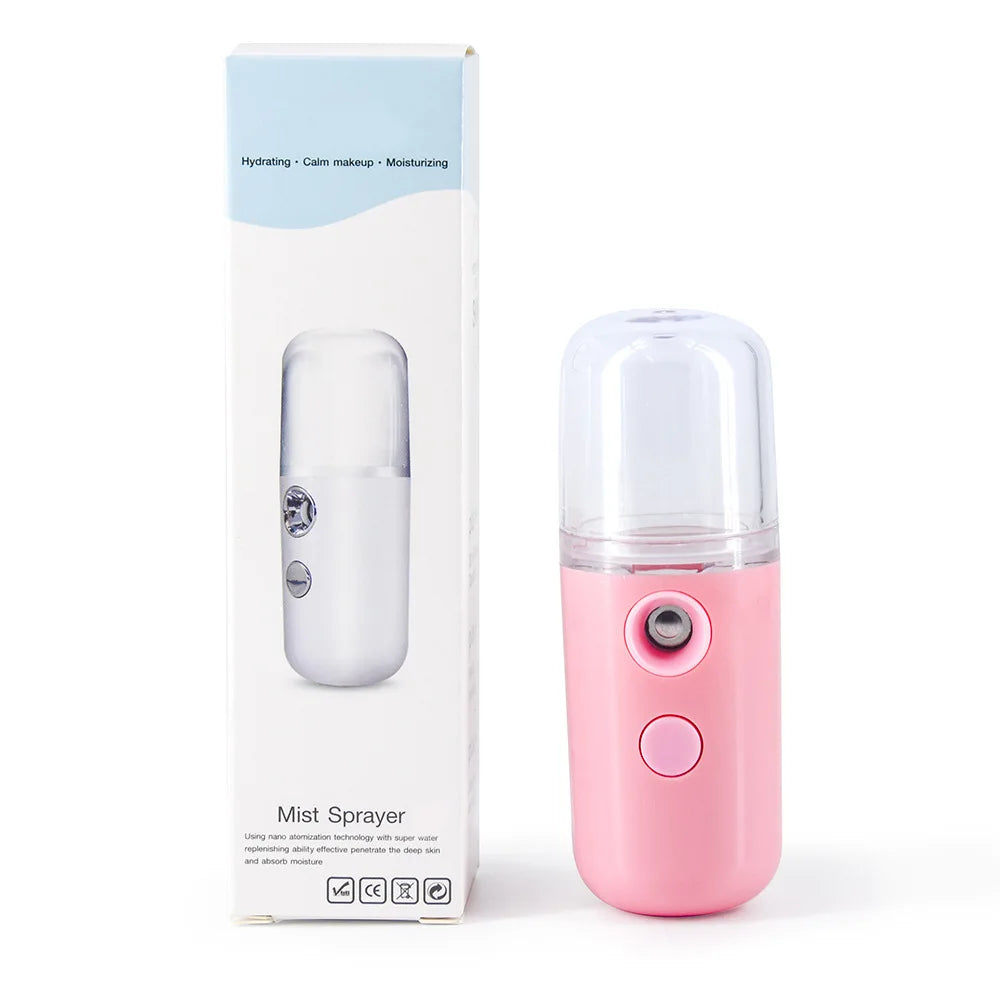 Mist Facial Sprayer Humidifier Rechargeable Nebulizer Face Steamer
