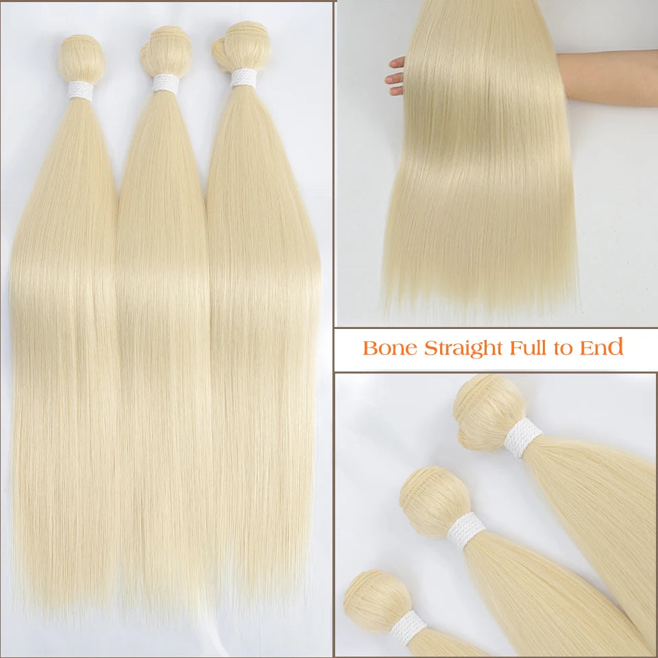 Bone Straight Hair Extensions Brown Color