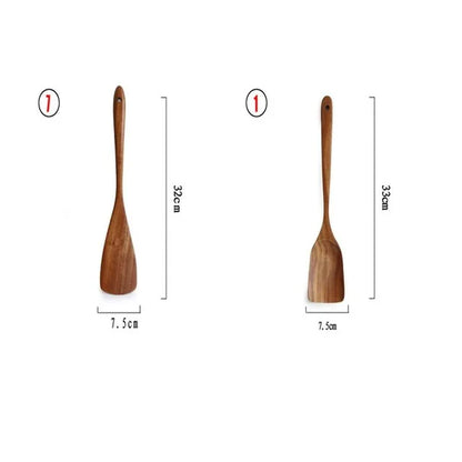 1-9Pcs/set Wooden Kitchen Utensils Set