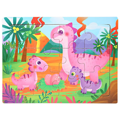 15*11cm 3D Puzzle Cartoon Animals Wood Puzzle Kids