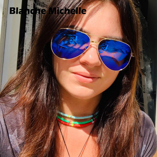 Pilot Polarized Mirror Vintage Sunglasses