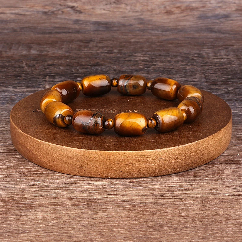 Natural Faceted Tiger Eyes Stone Reiki Bracelets