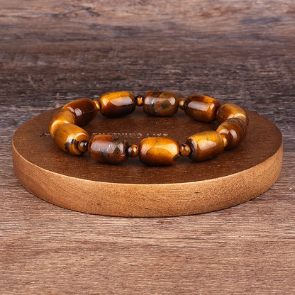 Natural Faceted Tiger Eyes Stone Reiki Bracelets