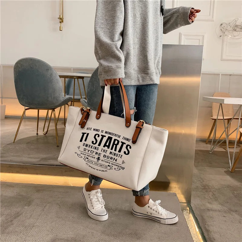 Canvas Large Capacity Shoulder Bag