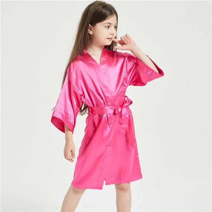 3-13 Years Satin Silk Bath Robes