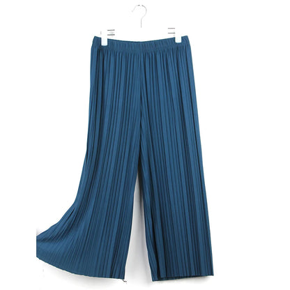 Waist High Pleated Wide Leg  Chiffon Loose Pants