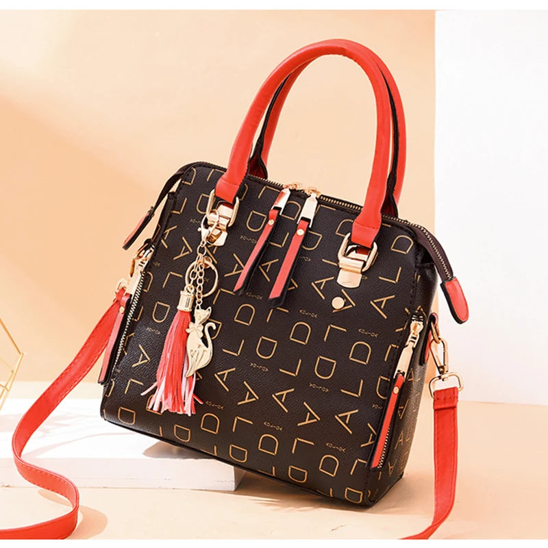 DANA English Letter PU Leather Bag