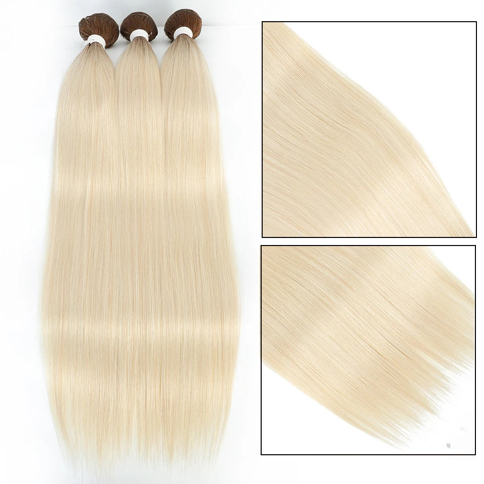 Bone Straight Hair Extensions Brown Color
