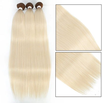 Bone Straight Hair Extensions Brown Color