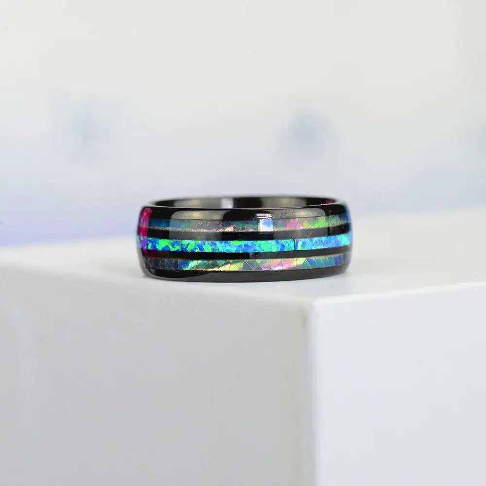 8mm Rose Gold Color Tungsten Stainless Steel Rings