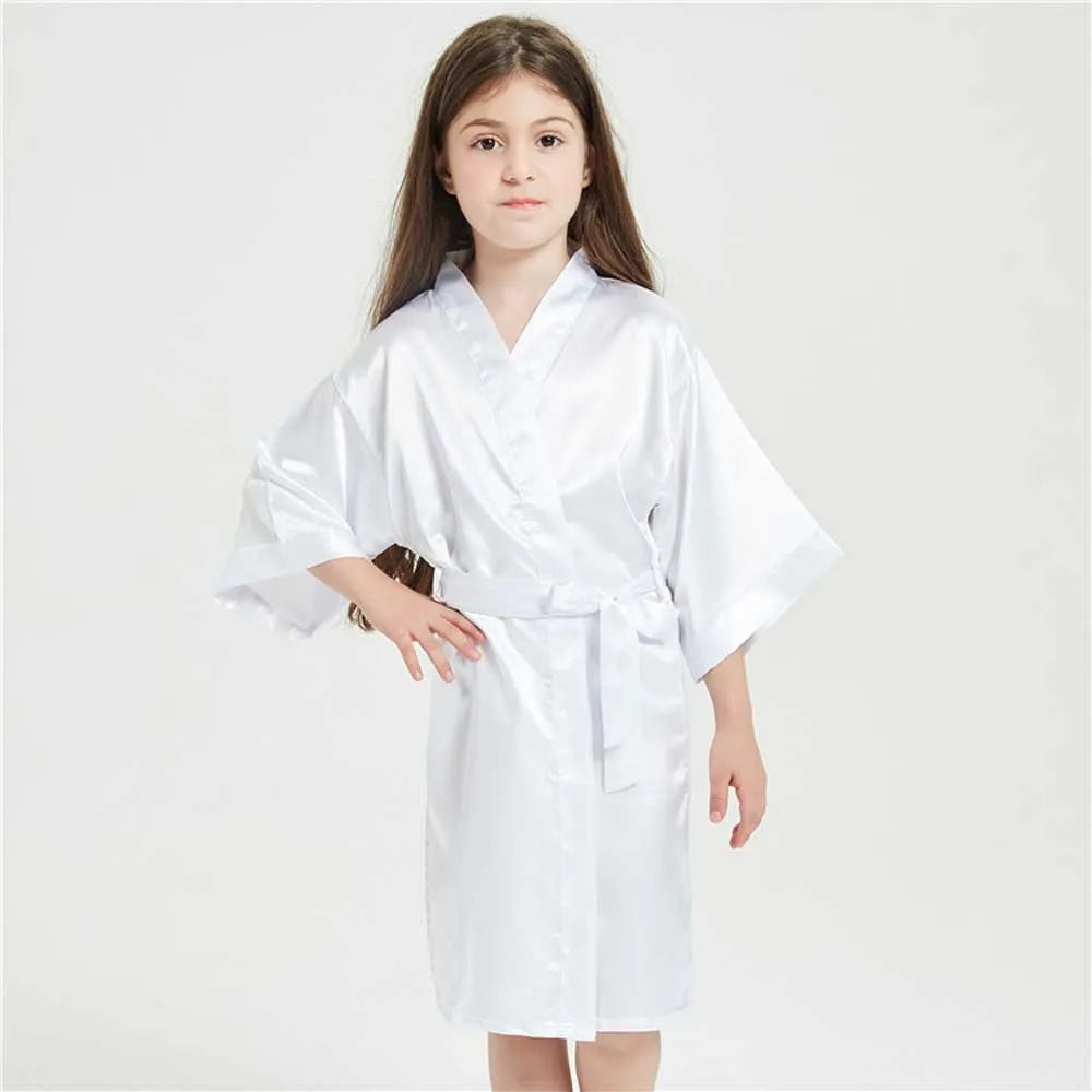 3-13 Years Satin Silk Bath Robes