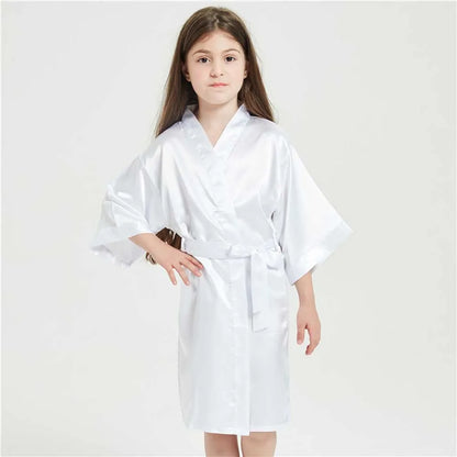 3-13 Years Satin Silk Bath Robes